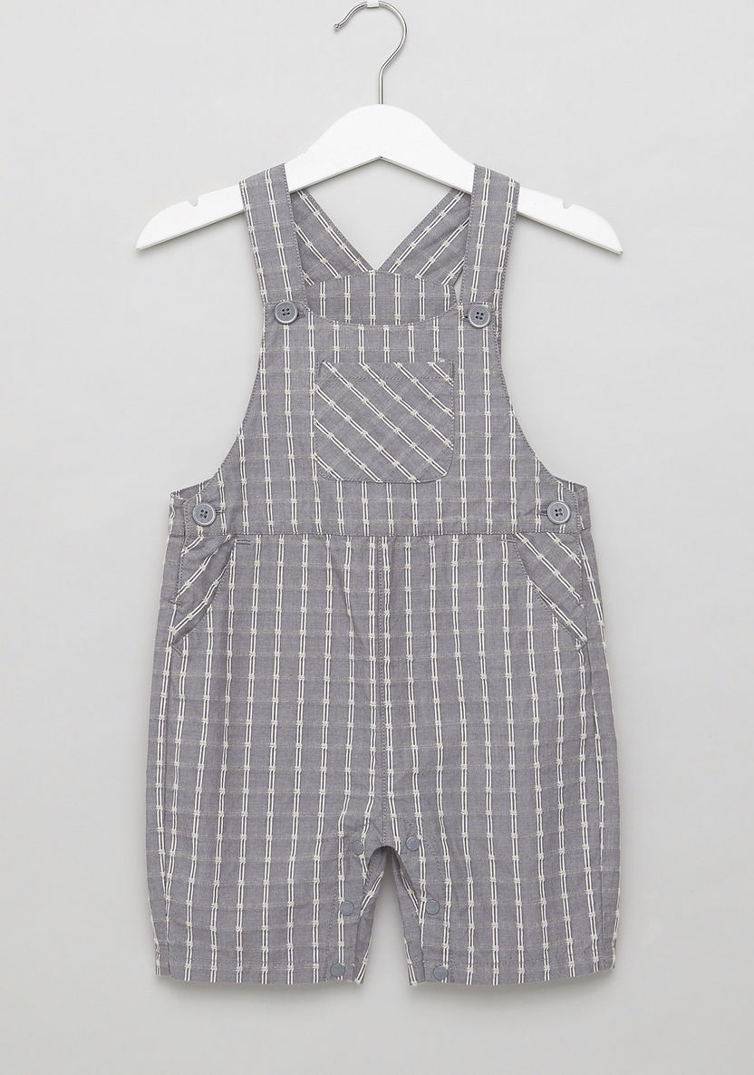 Giggles Textured Shirt and Dungarees Set-Clothes Sets-image-5