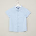 Juniors Solid Shirt with Short Sleeves and Pocket Detail-T Shirts-thumbnail-0