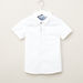 Juniors Solid Shirt with Short Sleeves and Pocket Detail-T Shirts-thumbnail-0
