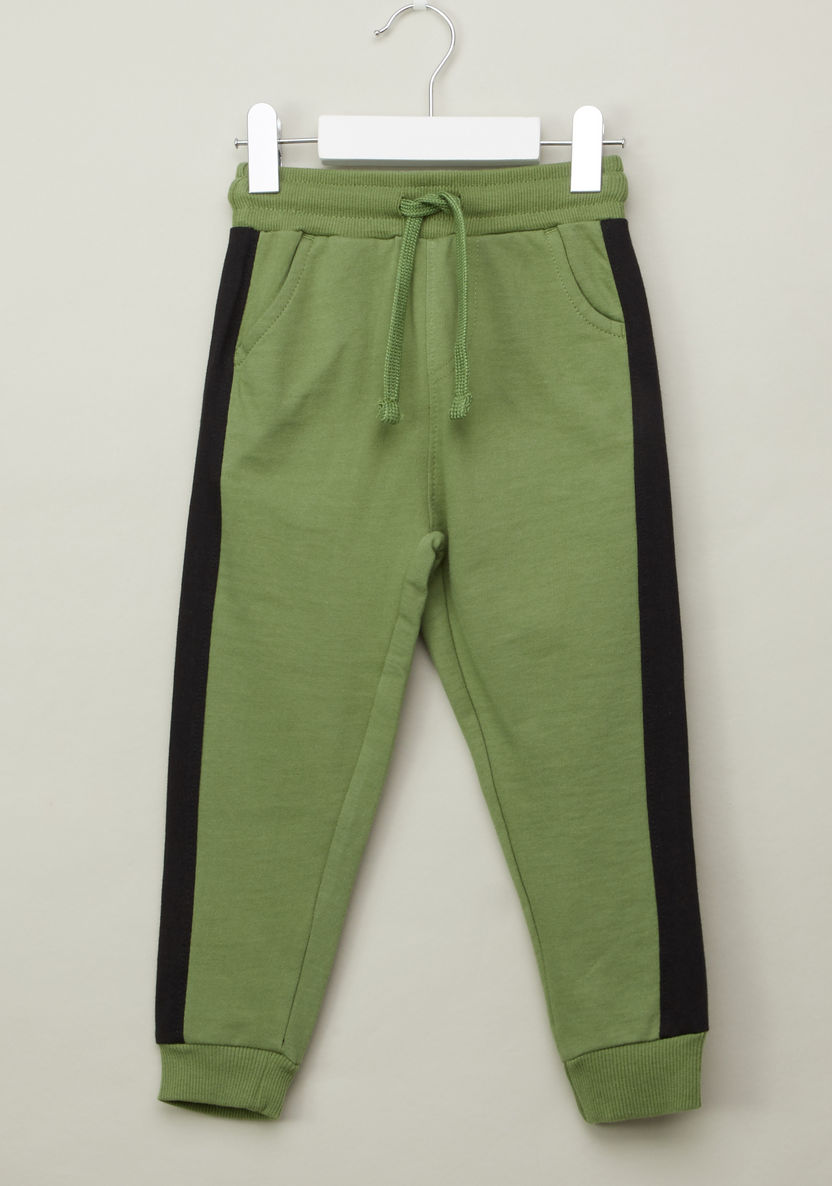 Juniors Solid Jog Pants with Pocket Detail and Drawstring-Joggers-image-0