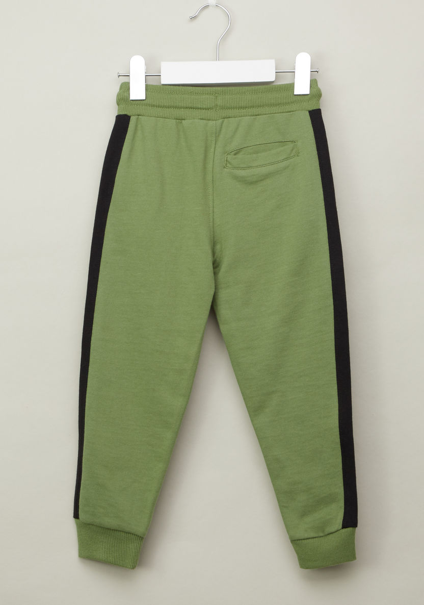 Juniors Solid Jog Pants with Pocket Detail and Drawstring-Joggers-image-2