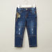 Juniors Distressed Jeans with Pocket Detail and Belt Loops-Jeans-thumbnail-0