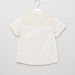 Juniors Textured Shirt with Mandarin Collar and Short Sleeves-Shirts-thumbnail-2