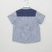 Juniors Textured Shirt with Mandarin Collar and Short Sleeves-Shirts-thumbnail-2