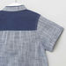 Juniors Textured Shirt with Mandarin Collar and Short Sleeves-Shirts-thumbnail-3