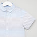 Juniors Striped Shirt with Short Sleeves and Spread Collar-Shirts-thumbnail-1
