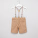 Juniors Textured Shorts with Suspenders and Belt Loops-Shorts-thumbnail-2