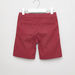Juniors Solid Shorts with Belt Loops and Pocket Detail-Shorts-thumbnail-2