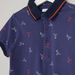 Juniors Printed Polo T-shirt with Solid Pocket Detail Shorts-Clothes Sets-thumbnail-2