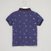 Juniors Printed Polo T-shirt with Solid Pocket Detail Shorts-Clothes Sets-thumbnail-3