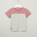 Eligo Stripe Detail T-shirt with Round Neck and Short Sleeves-T Shirts-thumbnail-0