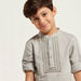 Eligo Embroidered Shirt with Long Sleeves and Button Tabs-Shirts-thumbnail-3