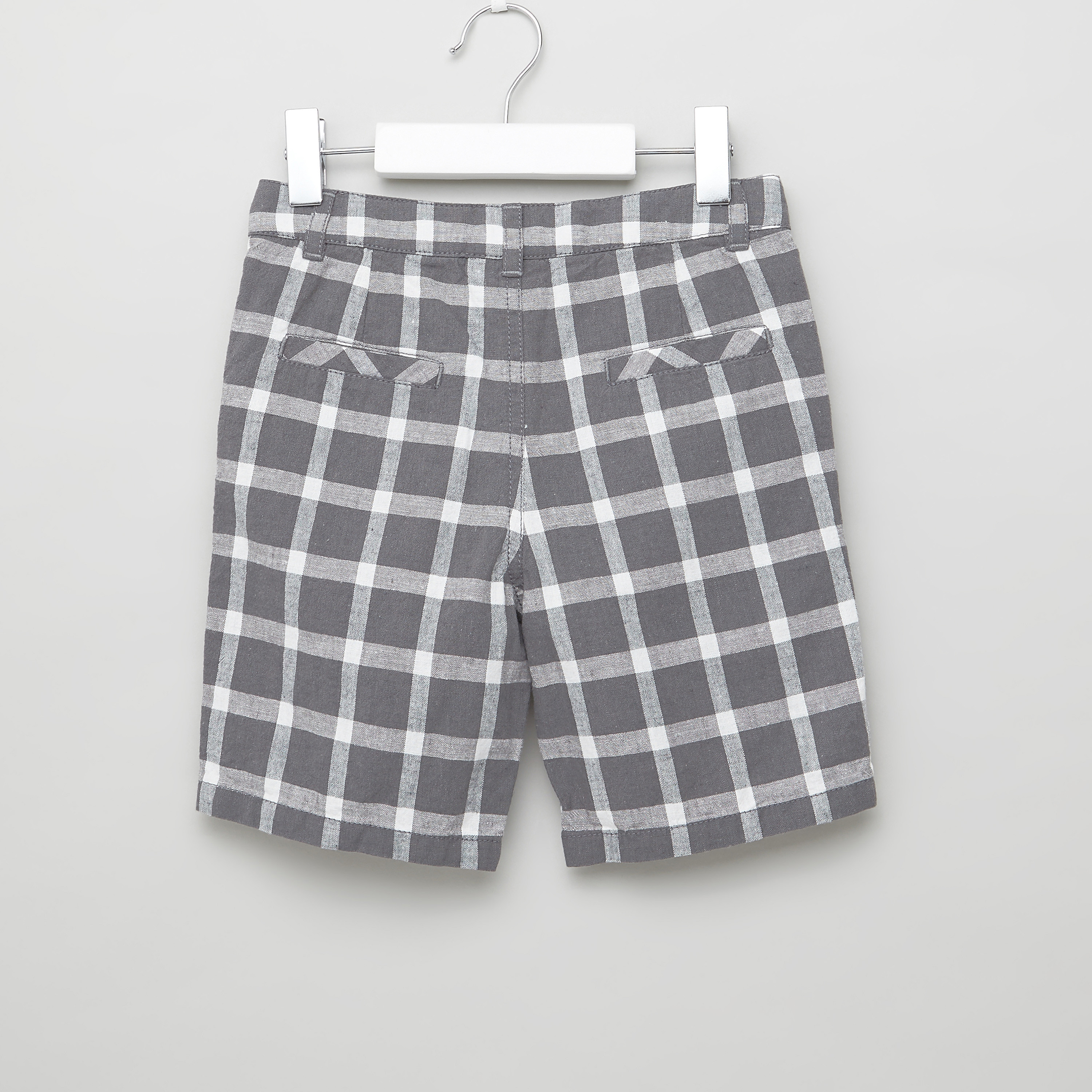 شورت مربعات بجيوب وحلقات حزام من بوسيني-baby-boys-clothing-bottoms-shorts-image-3