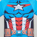 Captain America Print Romper with Round Neck and Short Sleeves-Swimwear-thumbnail-1
