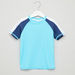 Juniors Textured T-shirt with Round Neck and Raglan Sleeves-T Shirts-thumbnail-0