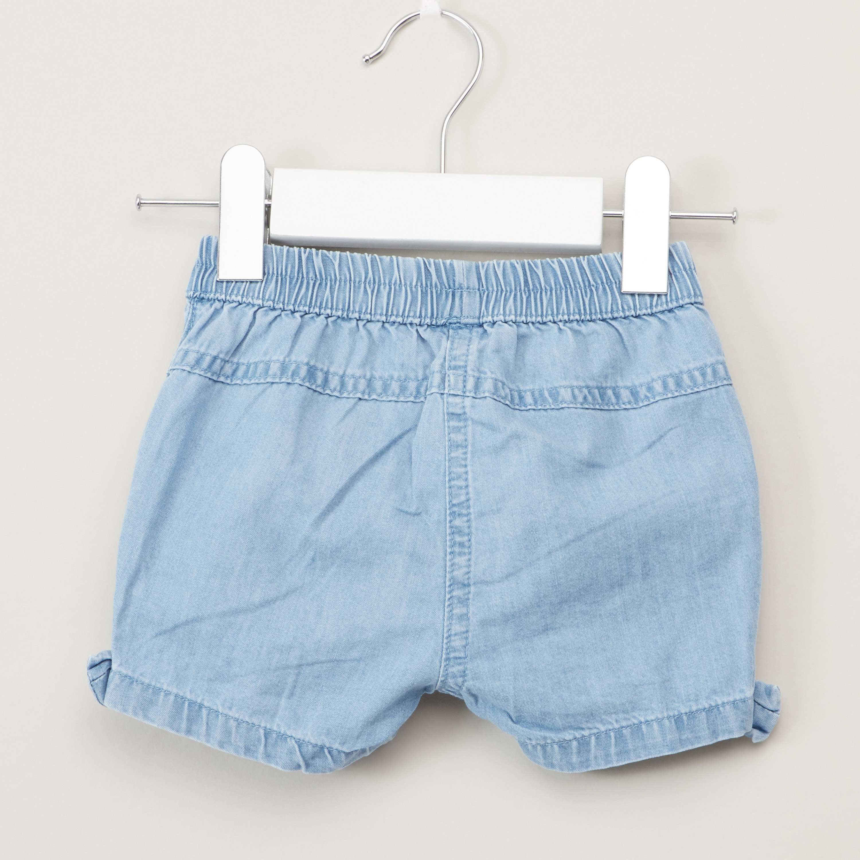 Juniors Regular Fit Denim Shorts-baby-girls-clothing-bottoms-shorts-image-3