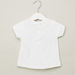 Juniors Applique Detail T-shirt with Round Neck and Short Sleeves-T Shirts-thumbnail-2