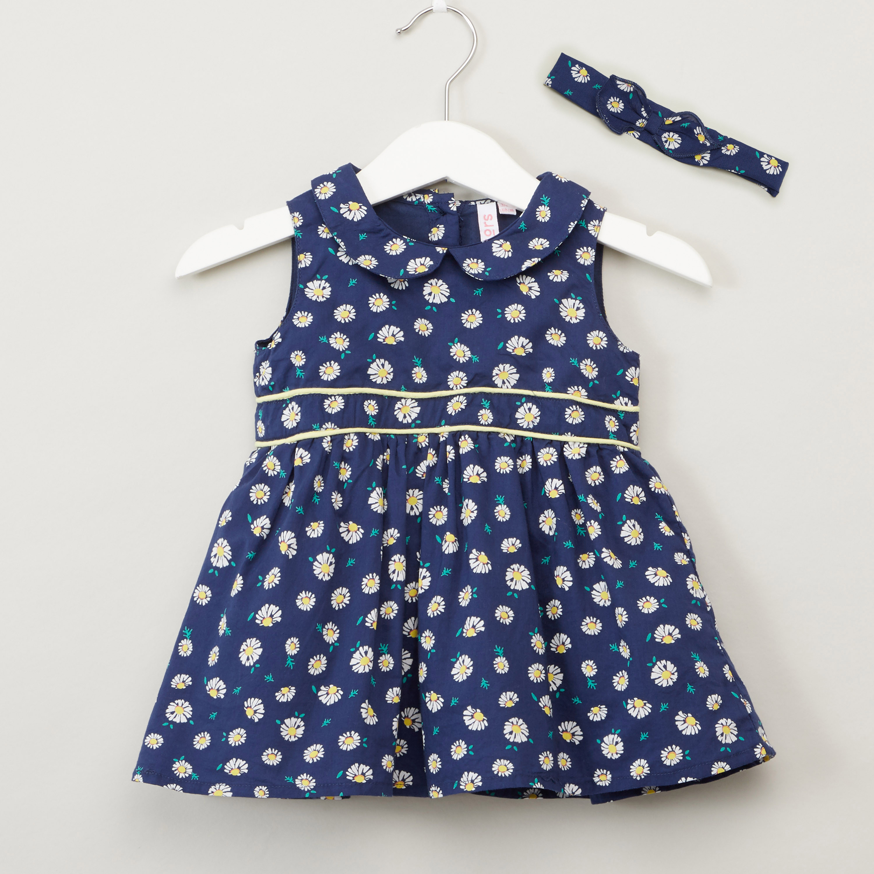 Juniors Floral Print Sleeveless Dress with Headband-baby-girls-clothing-dressesandjumpsuits-image-1