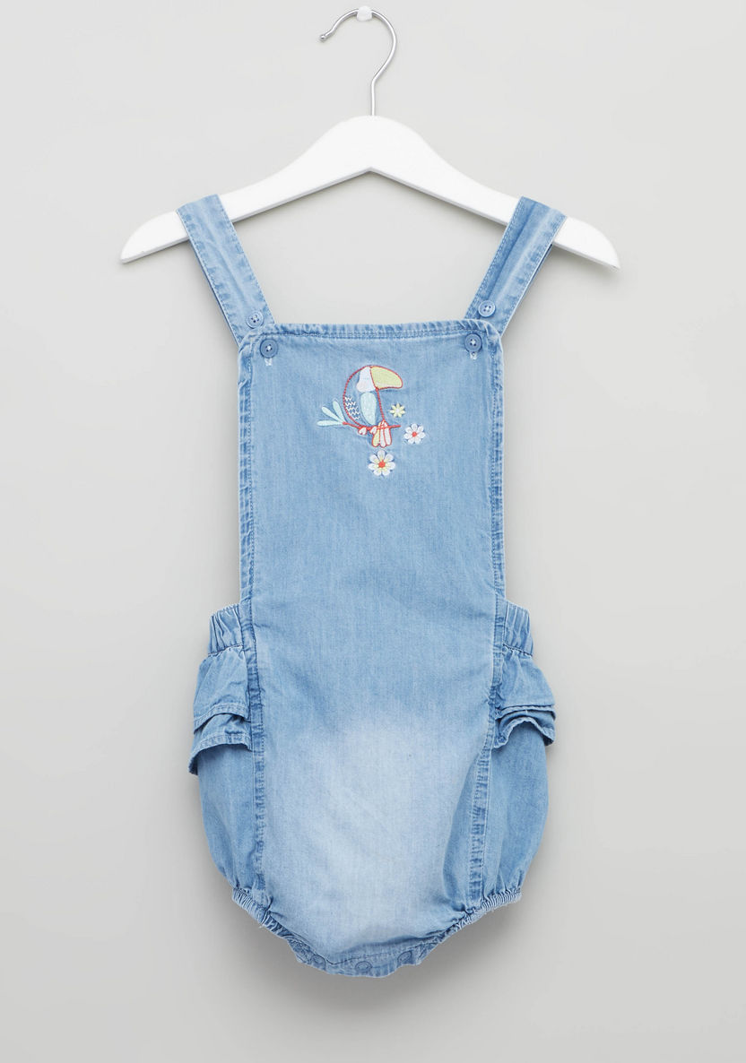 Juniors Striped Short Sleeves T-shirt with Dungarees-Clothes Sets-image-5