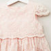 Juniors Lace Dress with Round Neck and Cap Sleeves-Dresses%2C Gowns and Frocks-thumbnail-1