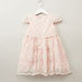 Juniors Lace Dress with Round Neck and Cap Sleeves-Dresses%2C Gowns and Frocks-thumbnail-2