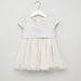 Juniors Textured Dress with Round Neck and Short Sleeves-Dresses%2C Gowns and Frocks-thumbnail-0