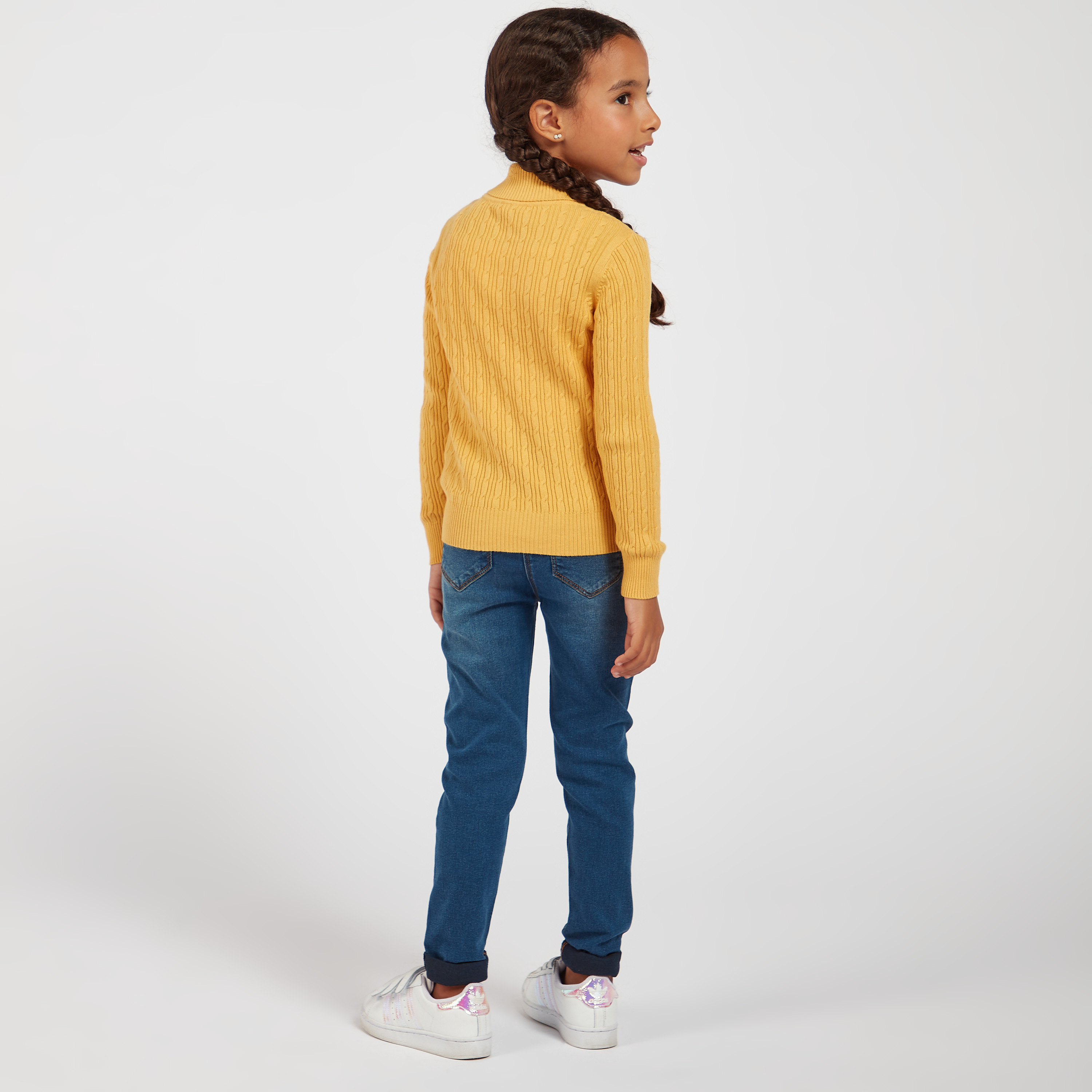 شورت سادة بكشكش وحزام خصر مطاطي من جونيورز-girls-clothing-bottoms-jeansandjeggings-image-1