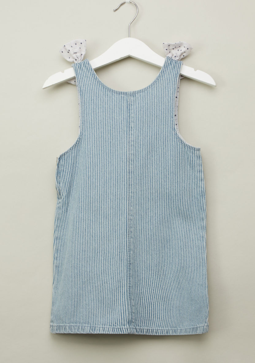 Juniors Denim Sleeveless Dress with Pocket Detail-Dresses%2C Gowns and Frocks-image-2