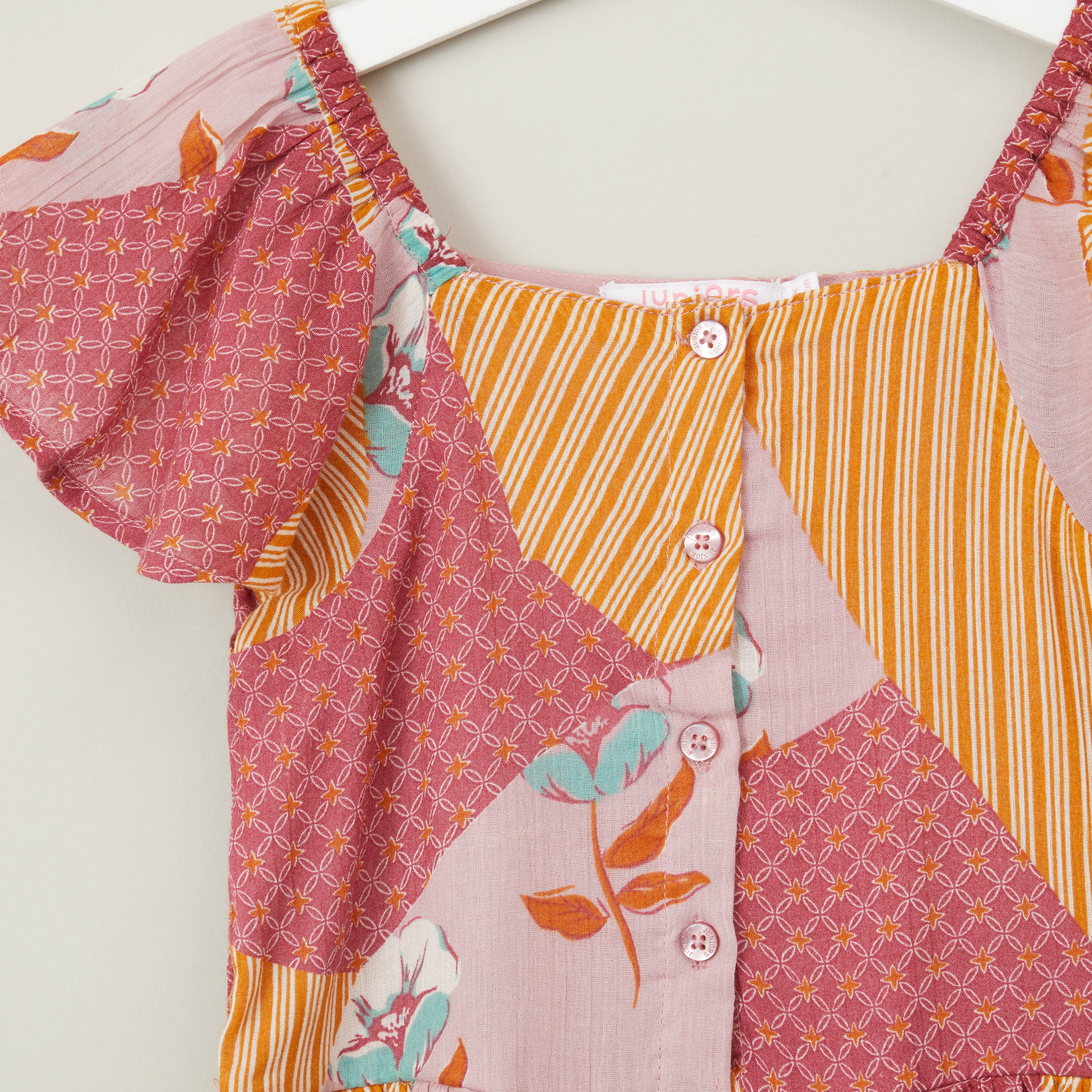 Juniors Printed A-line Dress and Headband Set-girls-clothing-dressesandjumpsuits-image-3