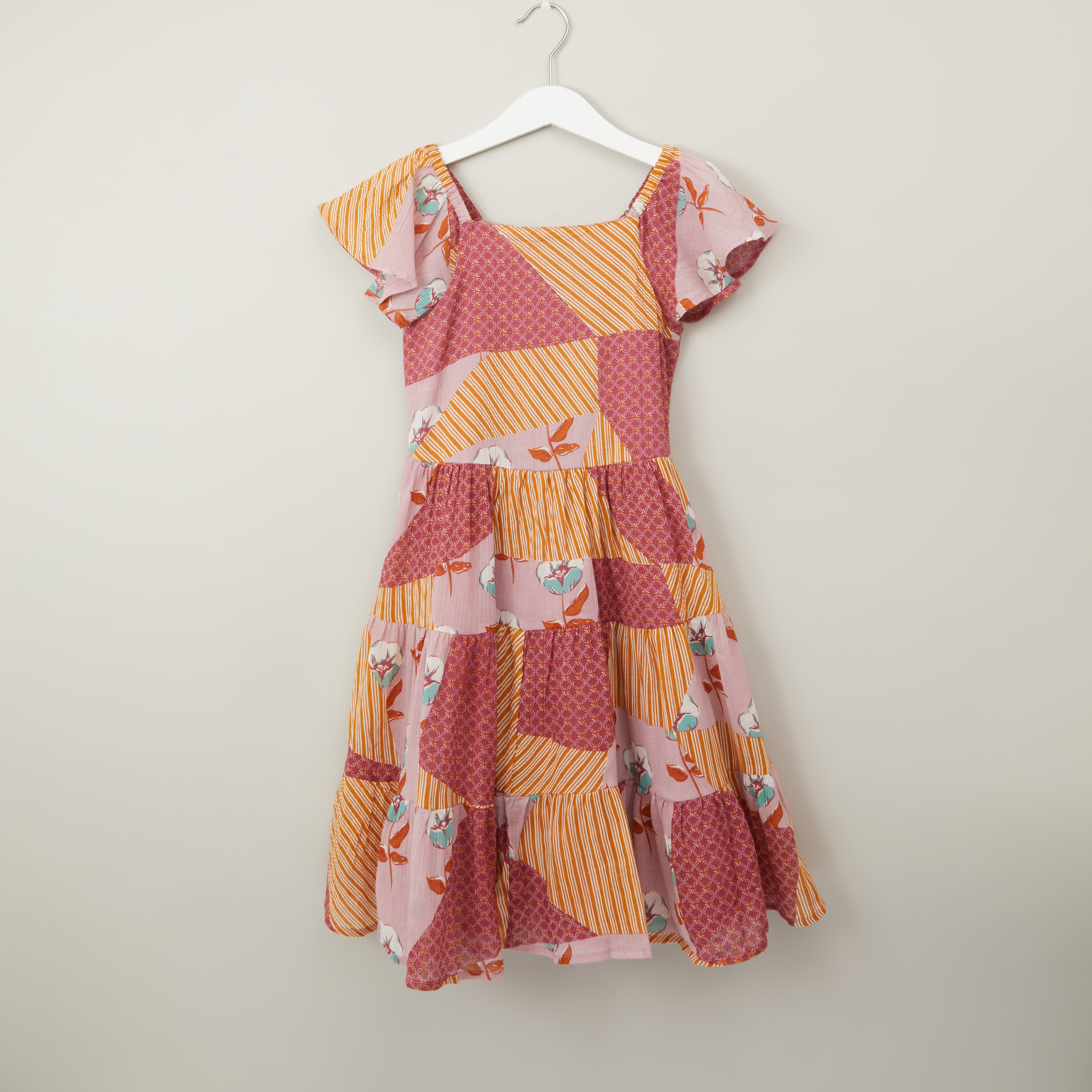 Juniors Printed A-line Dress and Headband Set-girls-clothing-dressesandjumpsuits-image-4