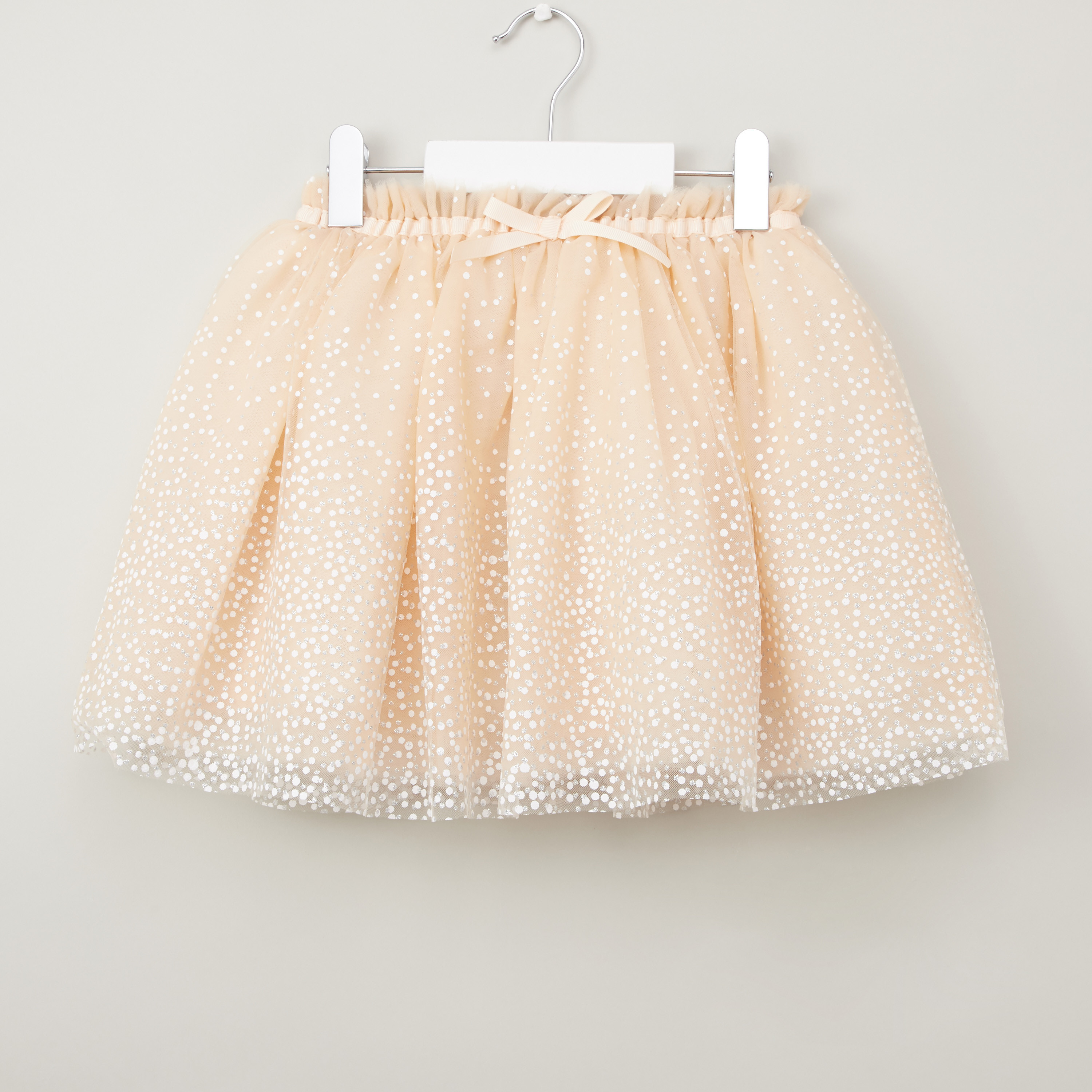 تنورة بطبعات منقطة مع فيونكة من جونيورز-baby-girls-clothing-bottoms-skirts-image-1