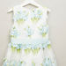 Juniors Printed Sleeveless Dress with Flower Applique Detail-Dresses%2C Gowns and Frocks-thumbnail-3