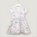 Juniors Floral Print Dress with Short Sleeves and Stud Detail-Dresses%2C Gowns and Frocks-thumbnail-0