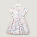 Juniors Floral Print Dress with Short Sleeves and Stud Detail-Dresses%2C Gowns and Frocks-thumbnail-2