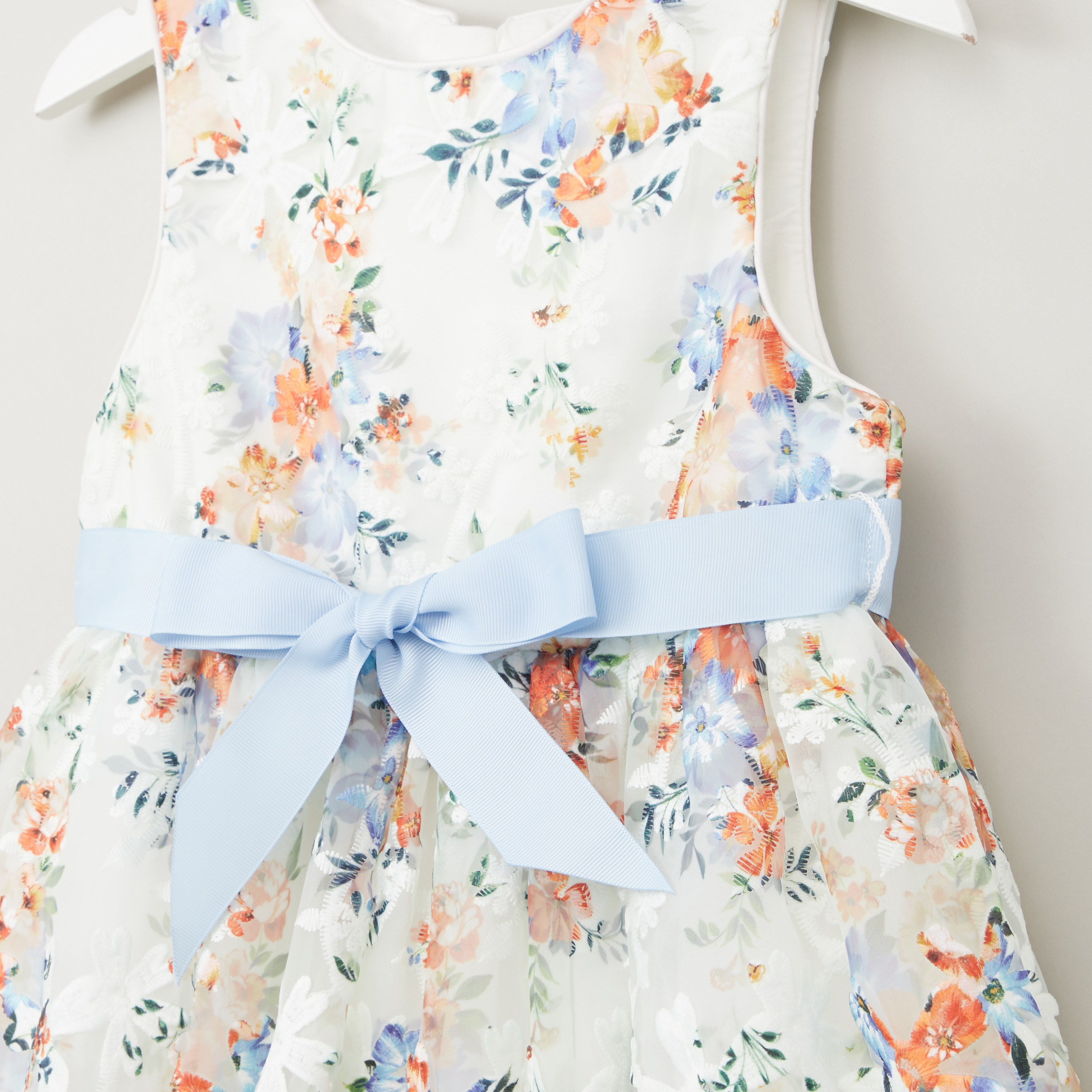 فستان بدون أكمام بياقة مستديرة وطبعات من جونيورز-girls-clothing-dressesandjumpsuits-image-2