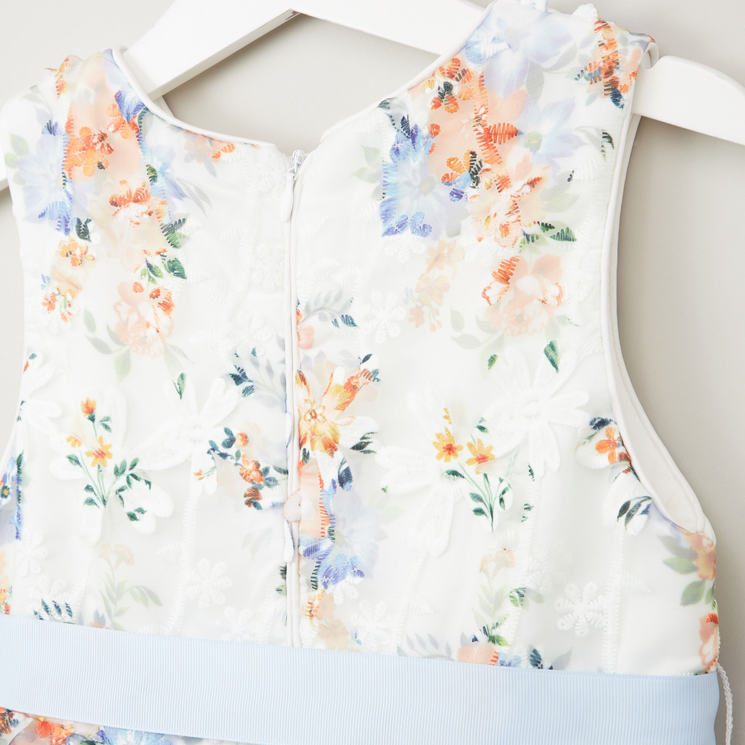 فستان بدون أكمام بياقة مستديرة وطبعات من جونيورز-girls-clothing-dressesandjumpsuits-image-4