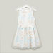 Juniors Embellished Sleeveless Dress with Round Neck and Tie Ups-Dresses%2C Gowns and Frocks-thumbnail-0