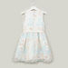 Juniors Embellished Sleeveless Dress with Round Neck and Tie Ups-Dresses%2C Gowns and Frocks-thumbnail-2