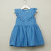 Eligo Schiffli Detail Sleeveless Dress with Round Neck-Dresses%2C Gowns and Frocks-thumbnail-0