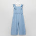Eligo Denim Dungarees with Ruffle and Embroidery Detail-Rompers%2C Dungarees and Jumpsuits-thumbnail-2