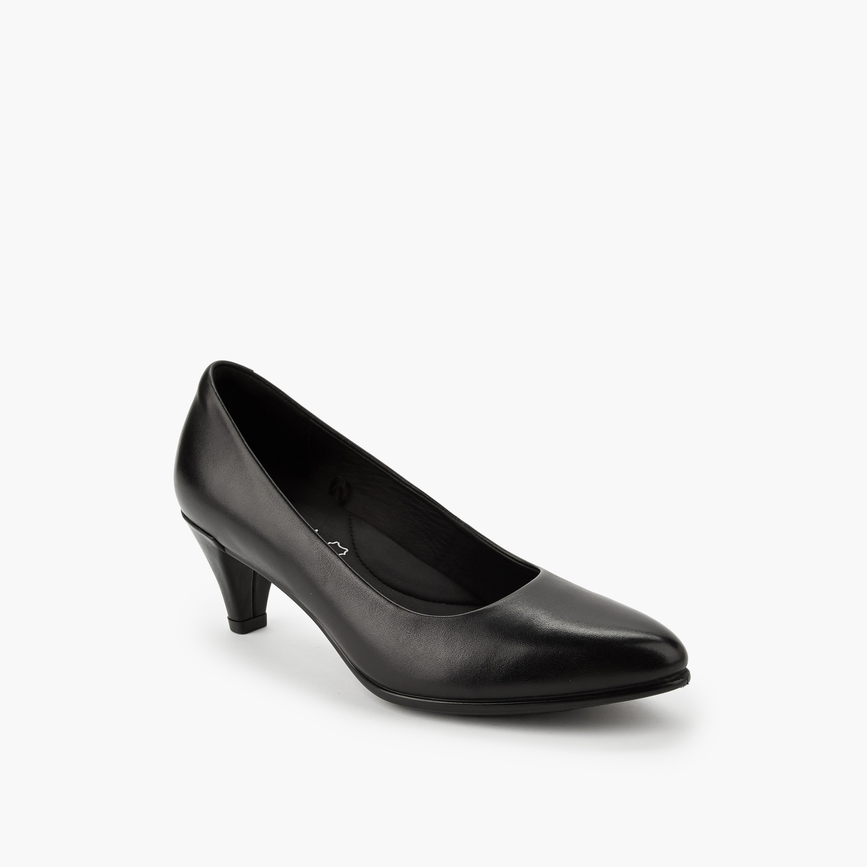 حذاء بومب جلد بكعب مخروط للنساء من لو كونفورت-women-shoes-heels-image-2