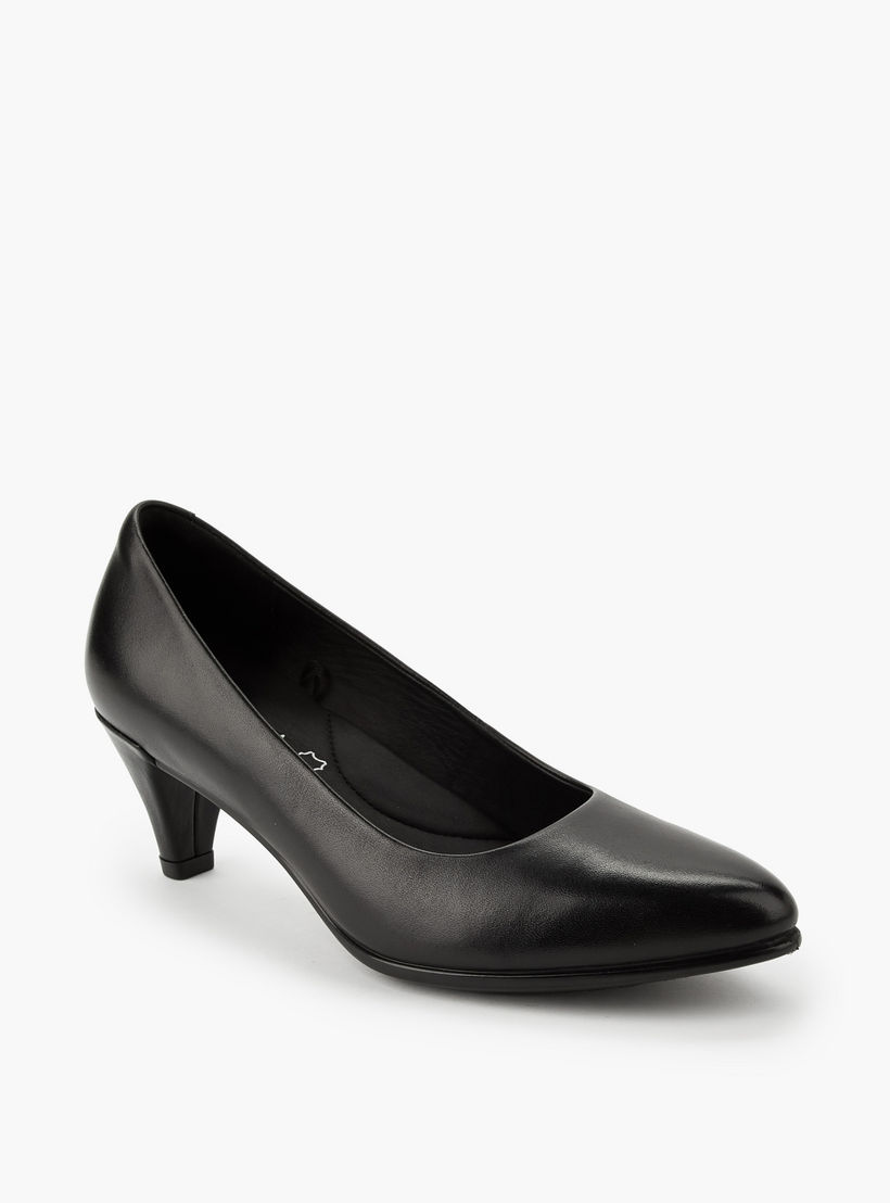 حذاء بومب جلد بكعب مخروط للنساء من لو كونفورت-women-shoes-heels-image-2