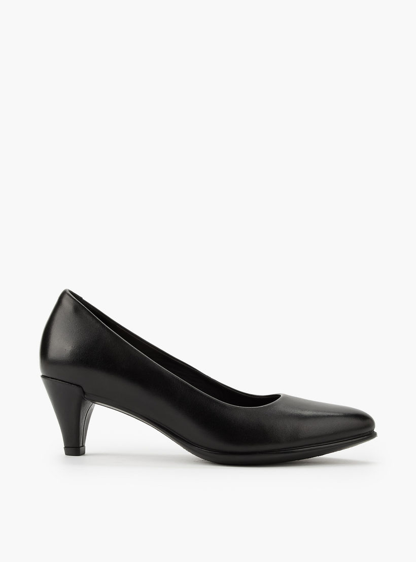 حذاء بومب جلد بكعب مخروط للنساء من لو كونفورت-women-shoes-heels-image-3
