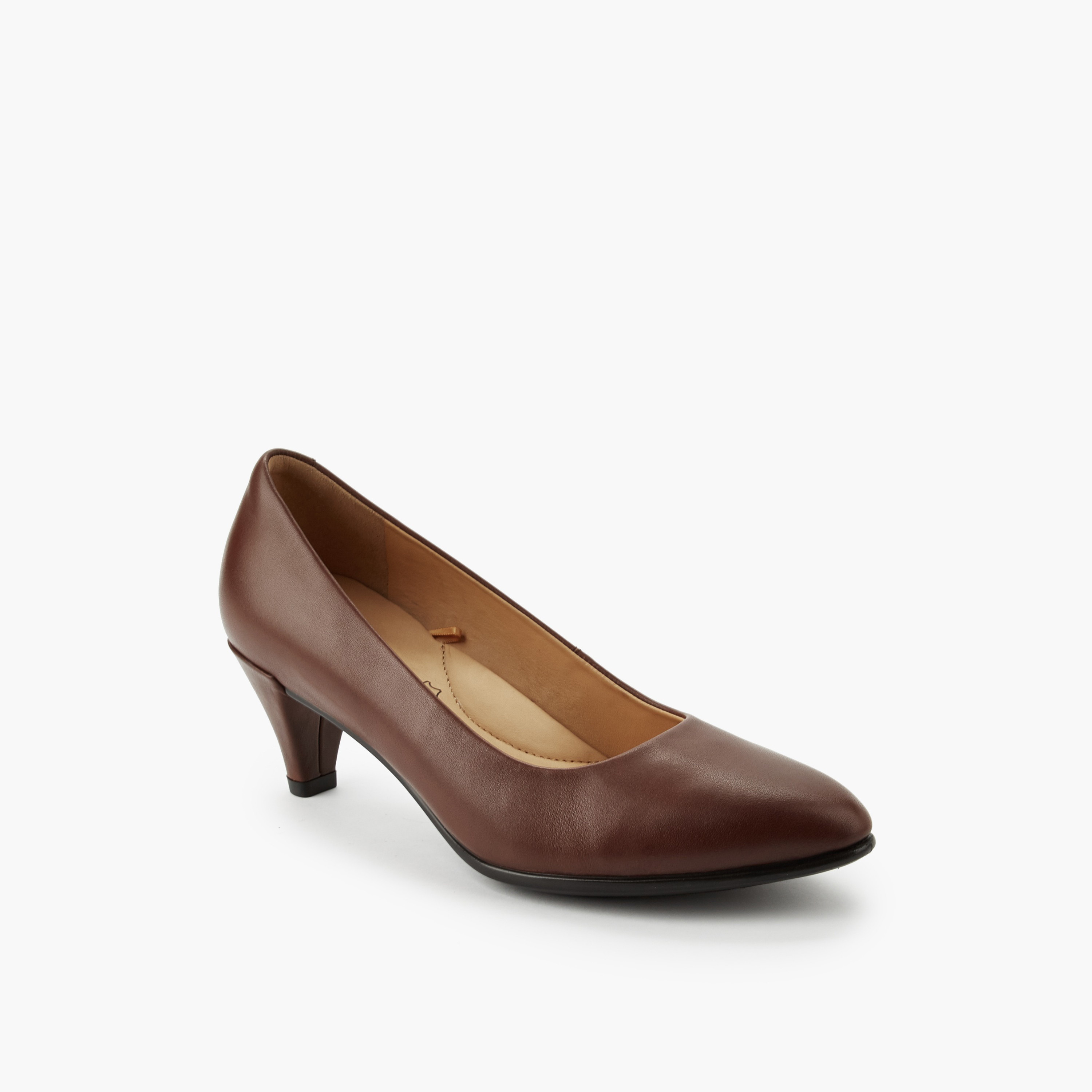 حذاء بومب جلد بكعب مخروط للنساء من لو كونفورت-women-shoes-heels-image-2