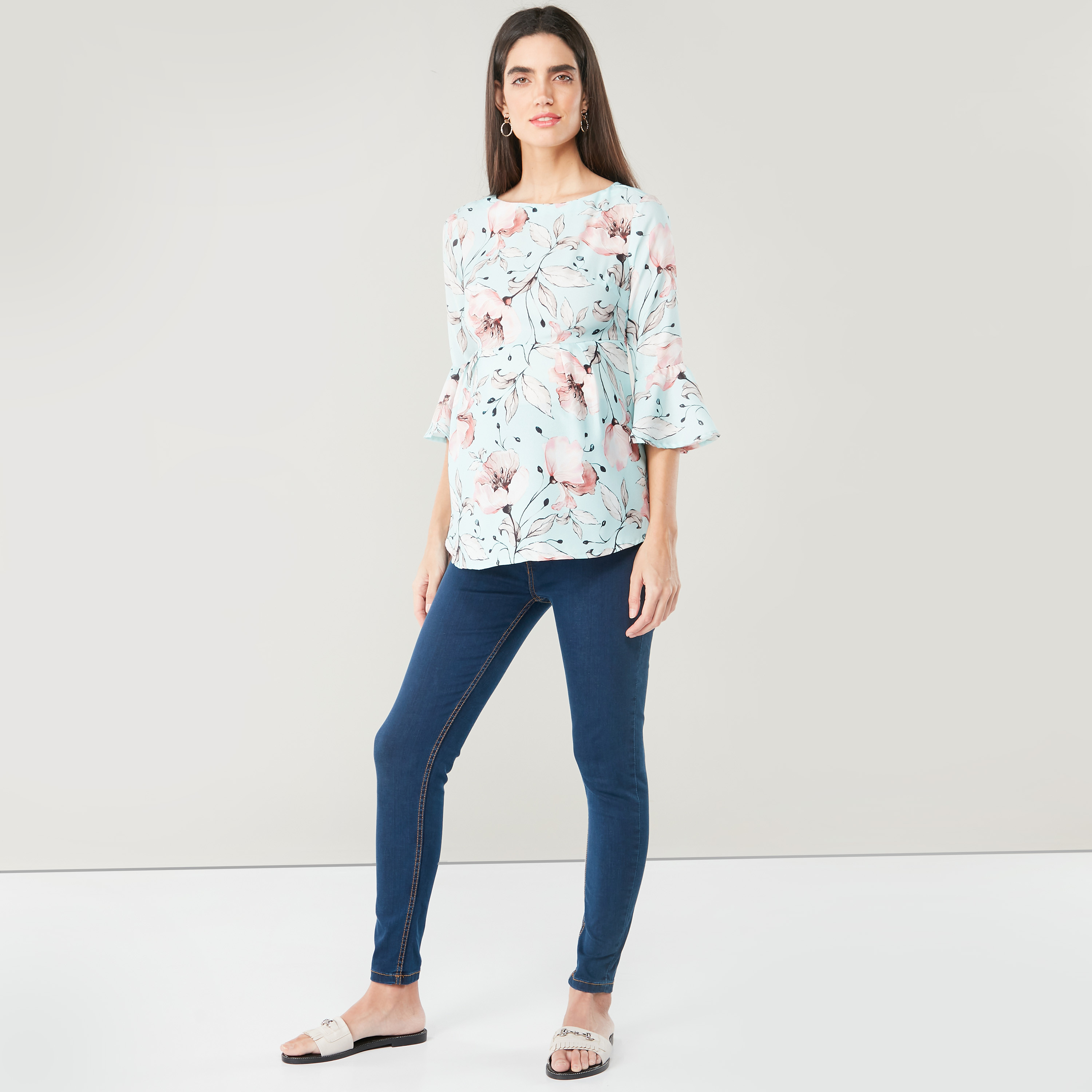 بنطلون حوامل جينز بجيوب من لاف مام-baby-maternalcare-maternitywear-image-1
