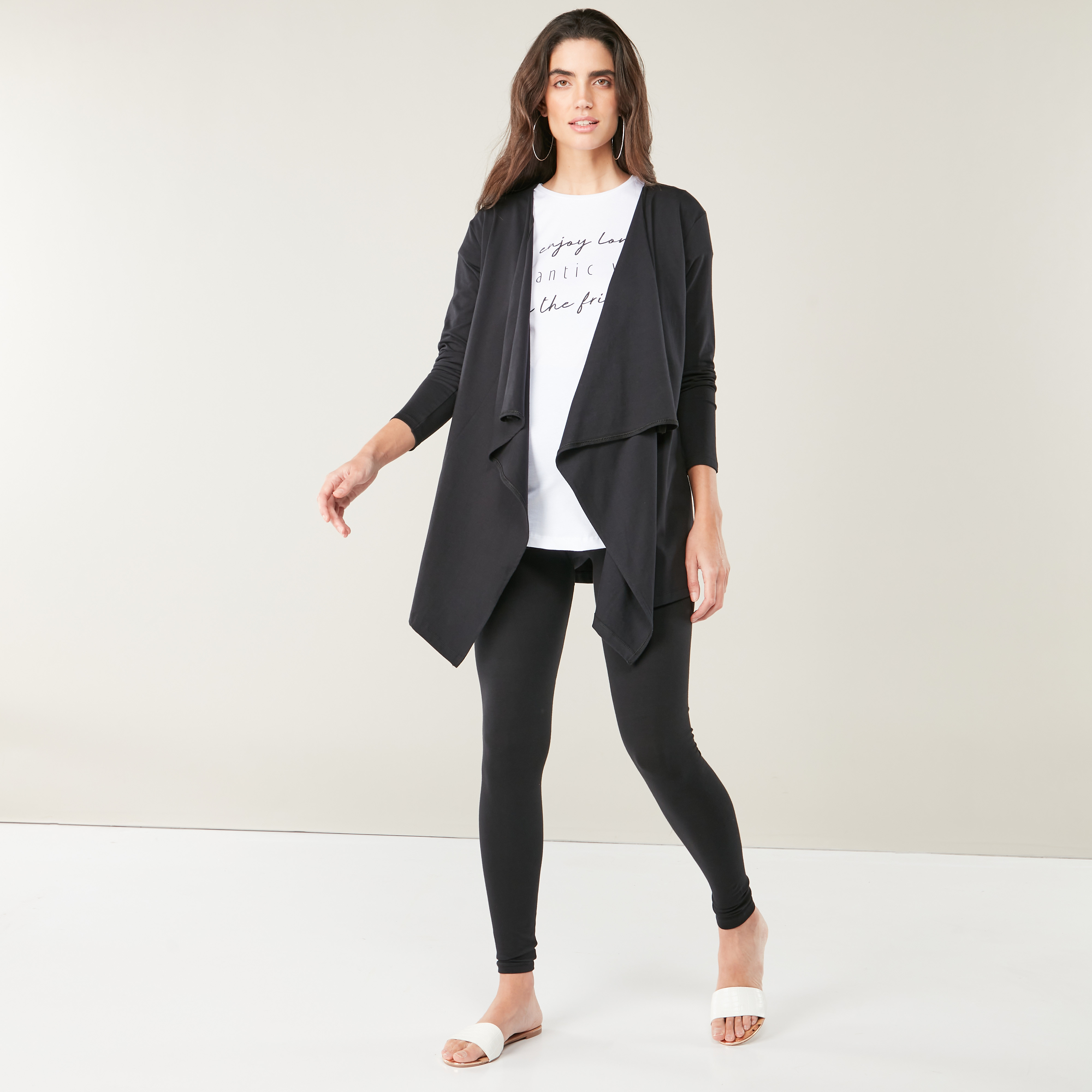 Buy Women s Love Mum Maternity Waterfall Cardigan with Long Sleeves Online Centrepoint Oman