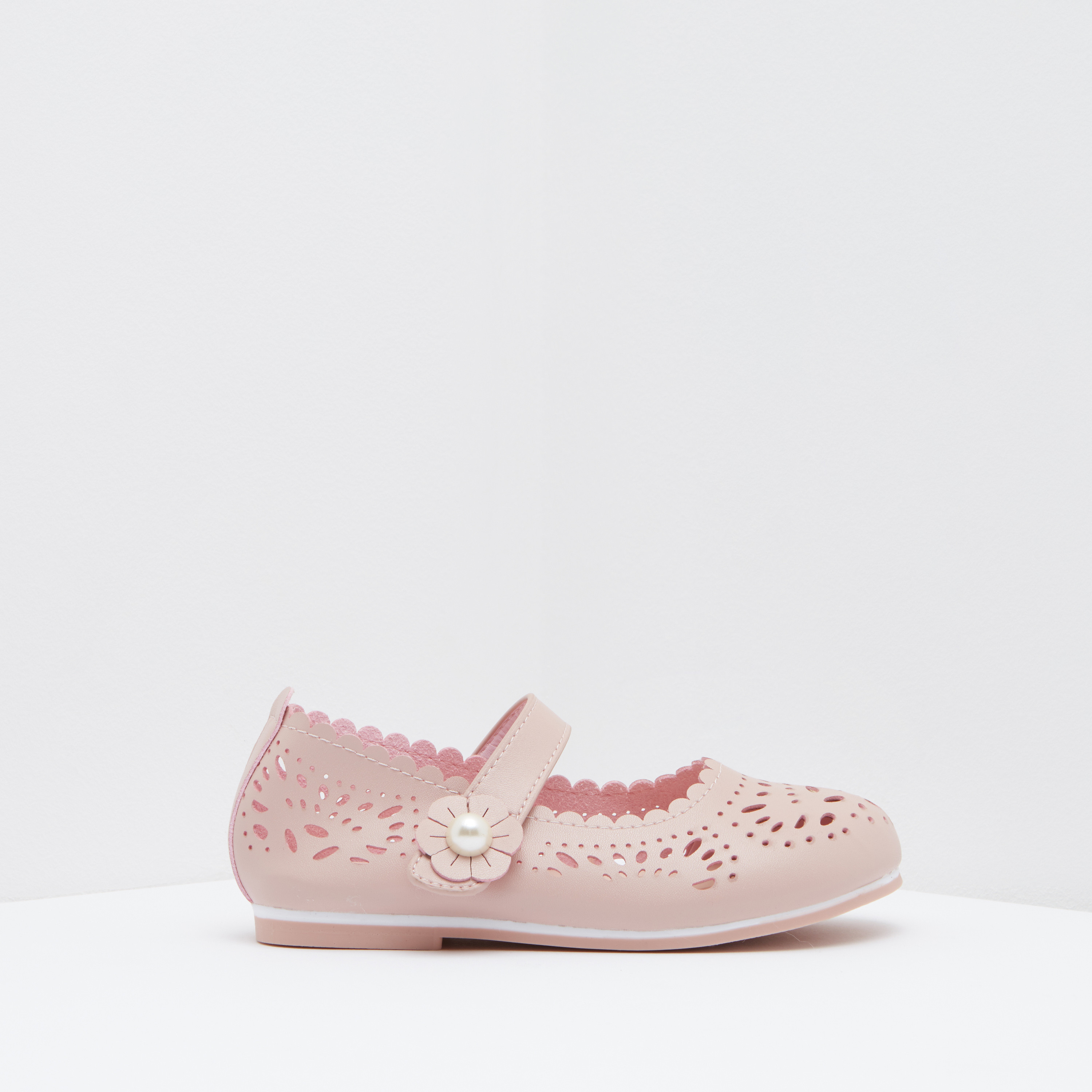 Mary Jane Shoes with Cut Out Detail and Hook and Loop Closure-baby-girls-shoes-closedshoes-image-1