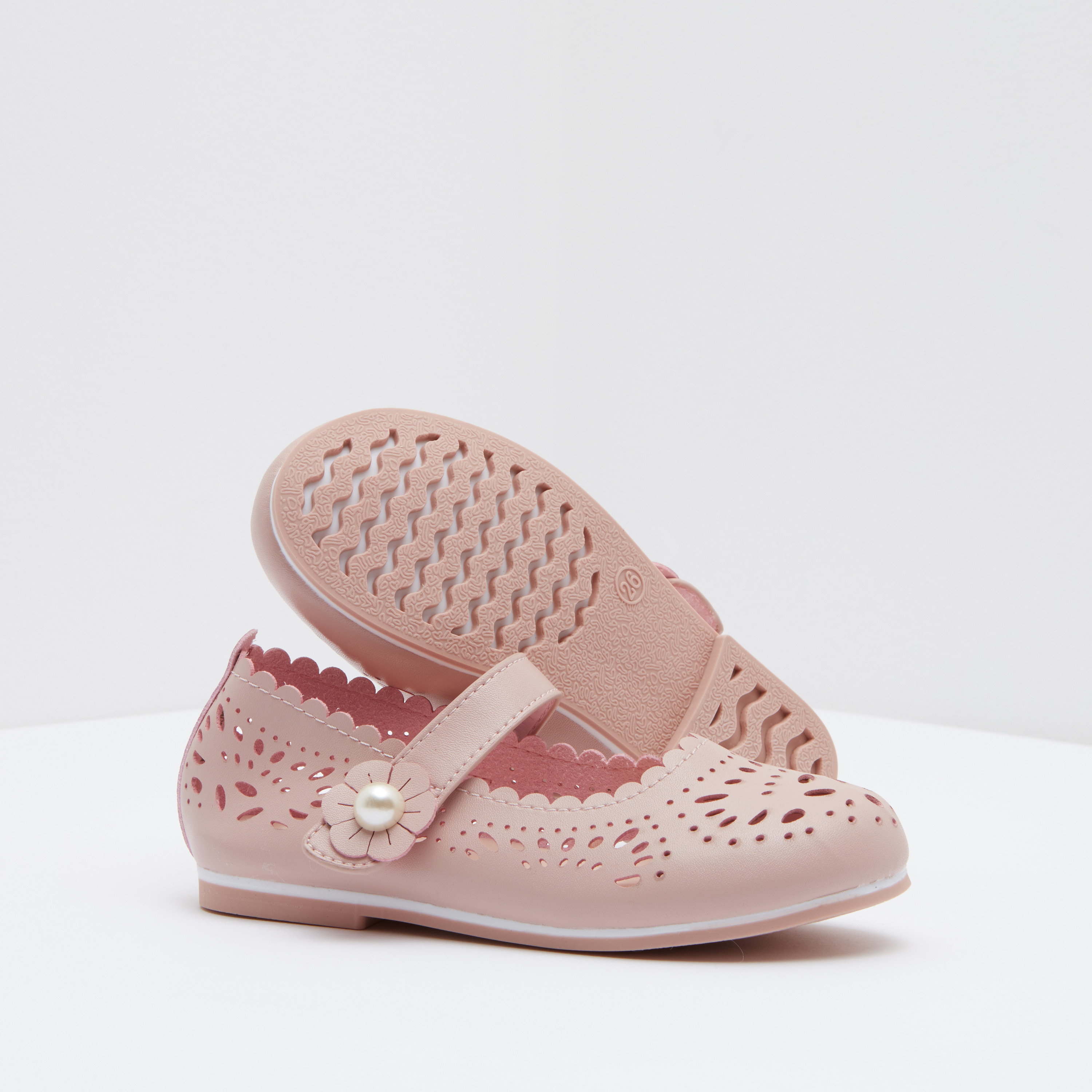 Mary Jane Shoes with Cut Out Detail and Hook and Loop Closure-baby-girls-shoes-closedshoes-image-3
