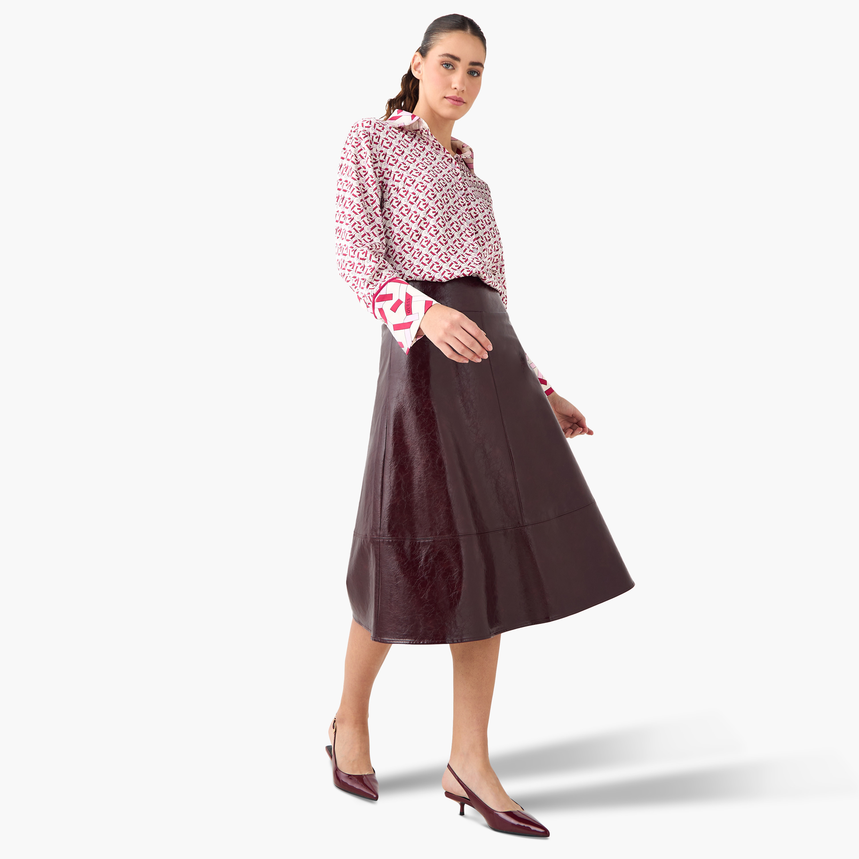 قميص بأكمام طويلة وطبعات الكساندرا مونوجرام من جيس-women-clothing-shirtsandblouses-shirts-image-2
