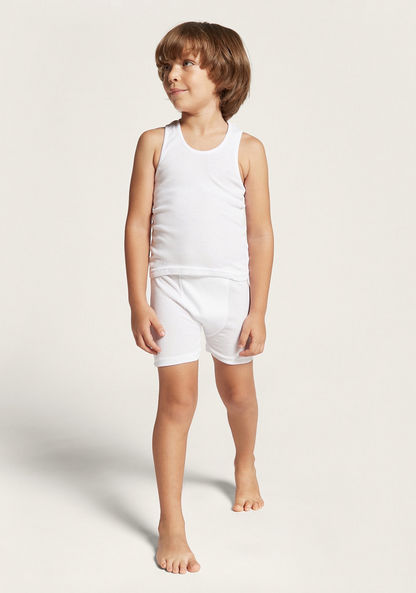 Juniors Solid Scoop Neck Vest with Boxers-Boxers and Briefs-image-0
